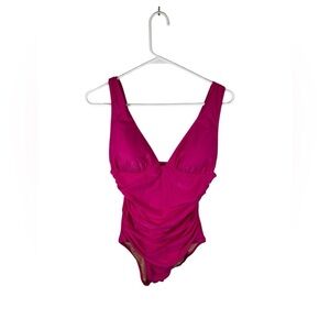 J.Crew Vibrant Pink One-Piece Swimsuit size 10